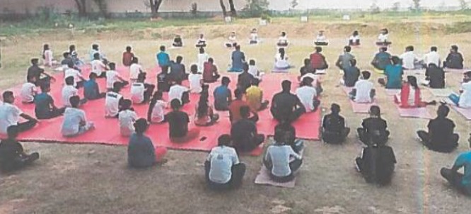 Yoga activity at Priyadarshini Institute of Technology and Management, view 4