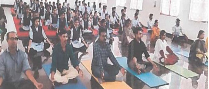 Yoga activity at Priyadarshini Institute of Technology and Management, view 7