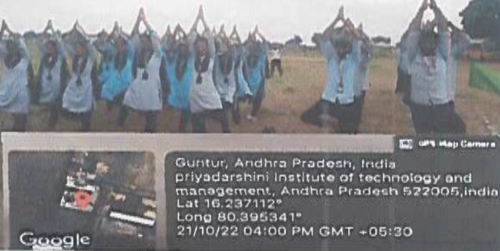Yoga activity at Priyadarshini Institute of Technology and Management, view 5