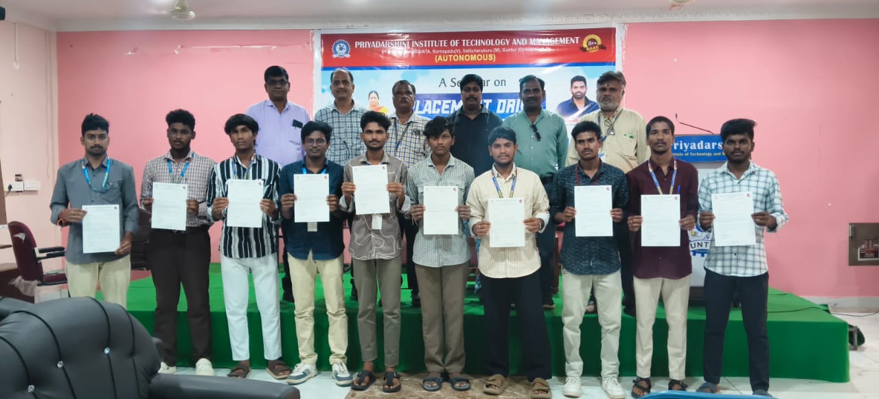 Students selected in Pearl Beverages Ltd Placement Drive